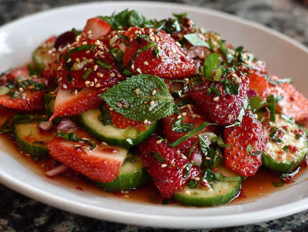 Cucumber Strawberry Salad
