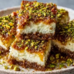 Greek Honey Pistachio Cheesecake Bars: Creamy Delight!