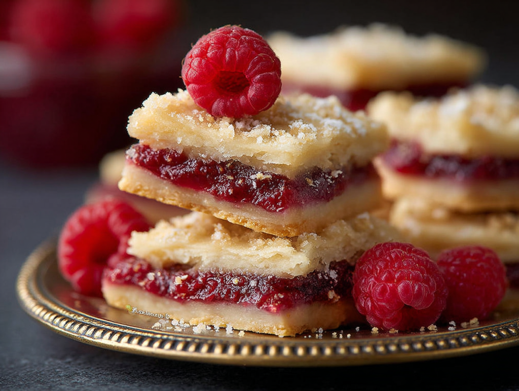 Raspberry Almond Shortbread Bars