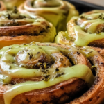 Warm Pistachio Cream Cinnamon Rolls for a Cozy Morning Treat