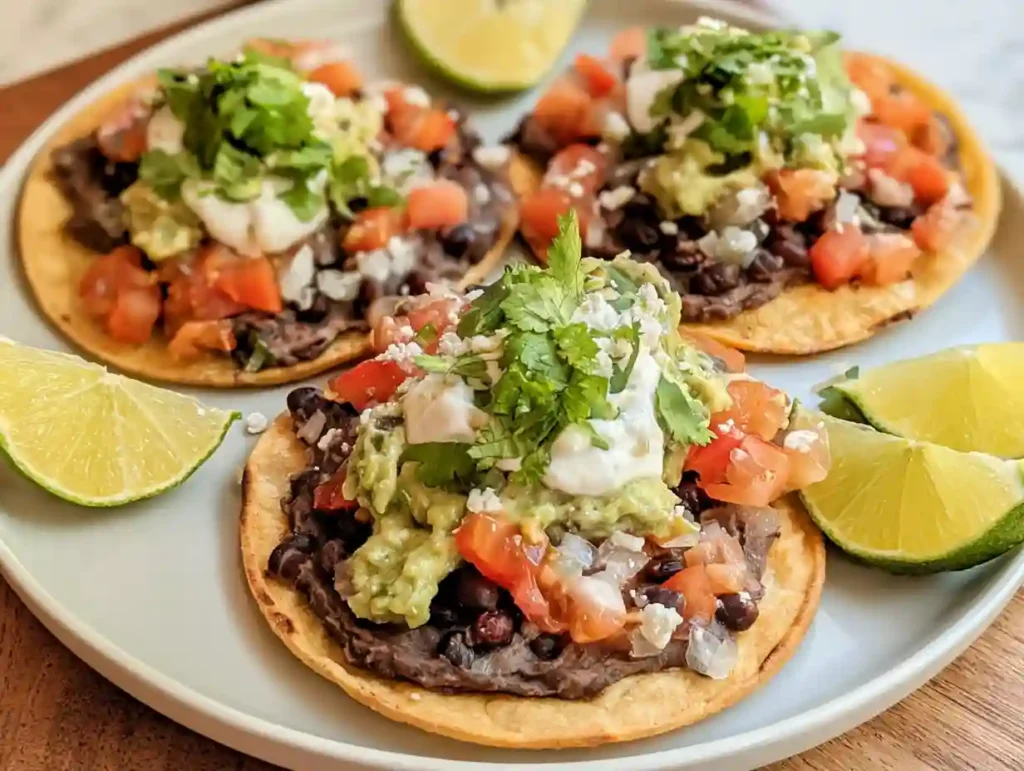 Creamy Black Bean Tostadas