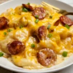Crockpot Pierogi Casserole with Kielbasa