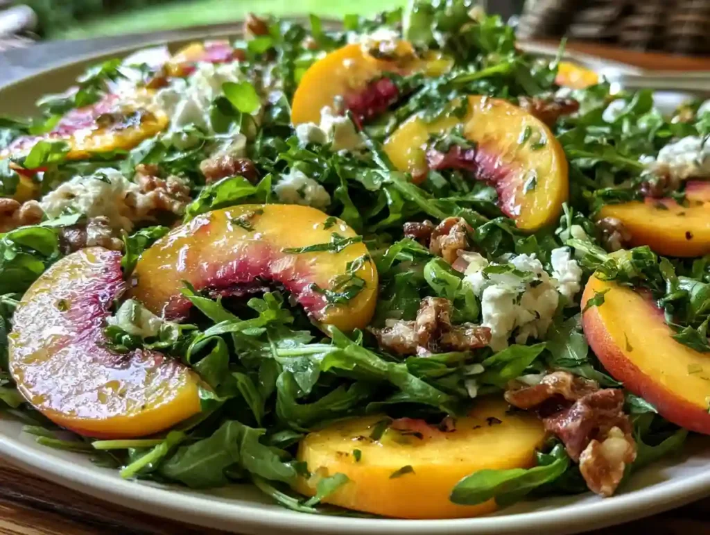Peach Arugula Salad