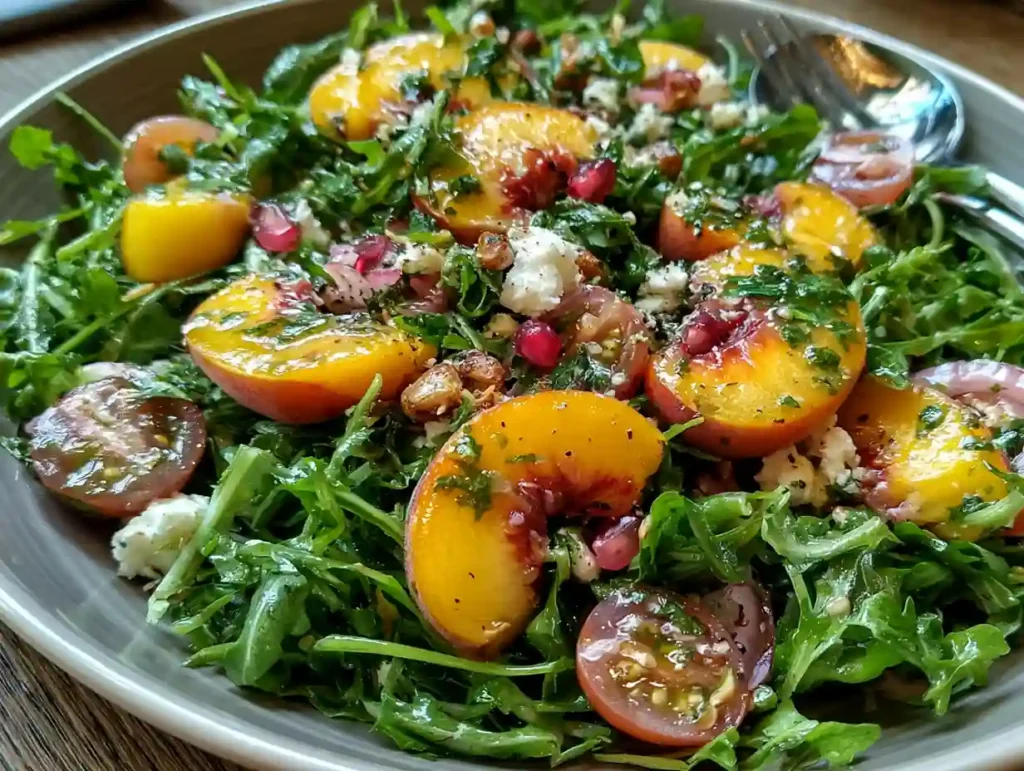 Peach Arugula Salad