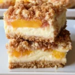 Peach Cobbler Cheesecake Bars