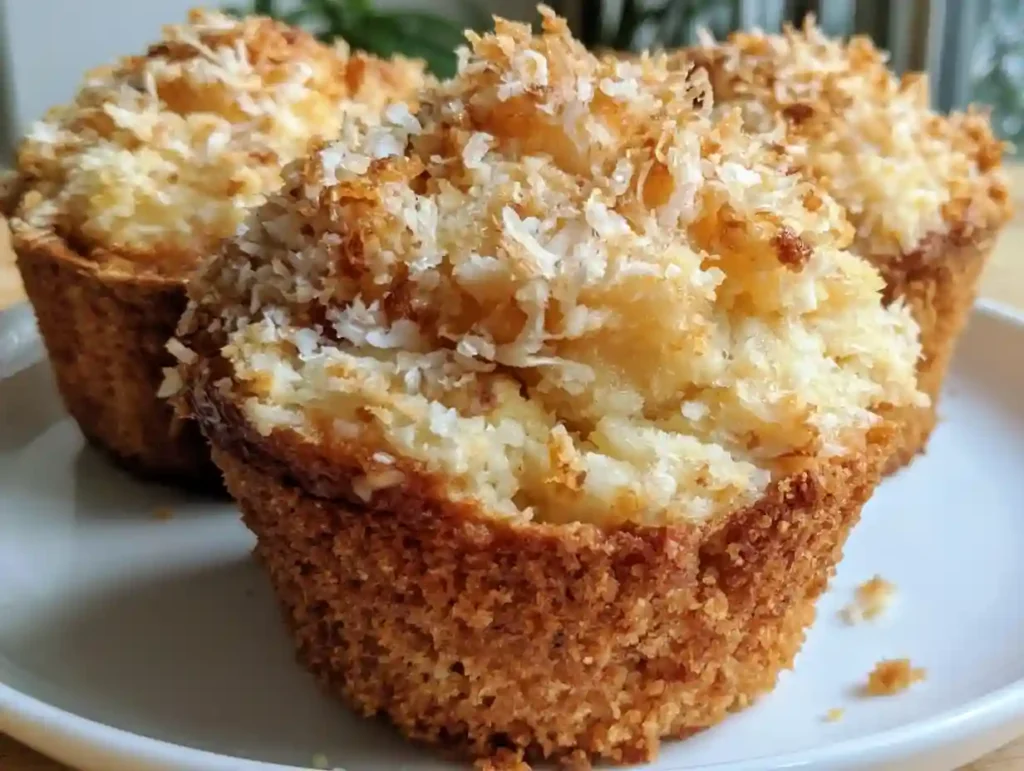 Pina Colada Muffins with Coconut Streusel Topping