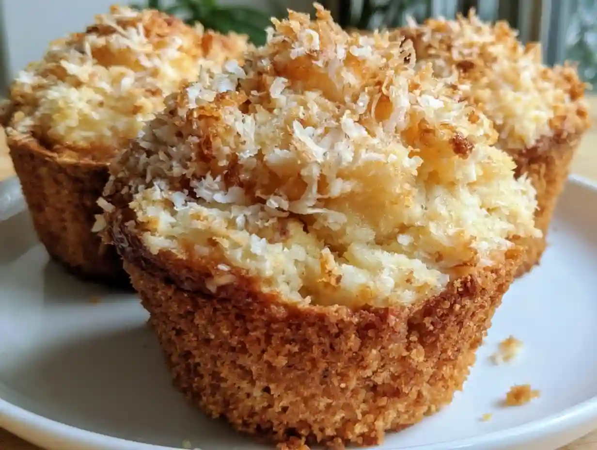 Pina Colada Muffins with Coconut Streusel Topping