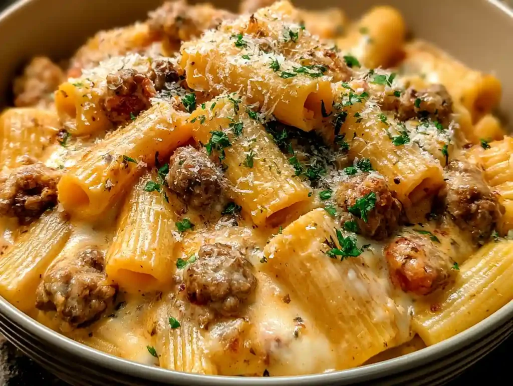 Creamy Rigatoni with Italian Sausage