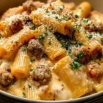 Creamy Rigatoni with Italian Sausage