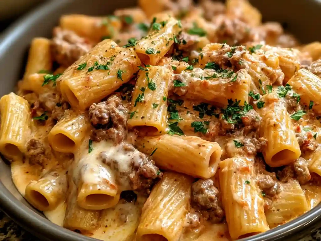 Creamy Rigatoni with Italian Sausage