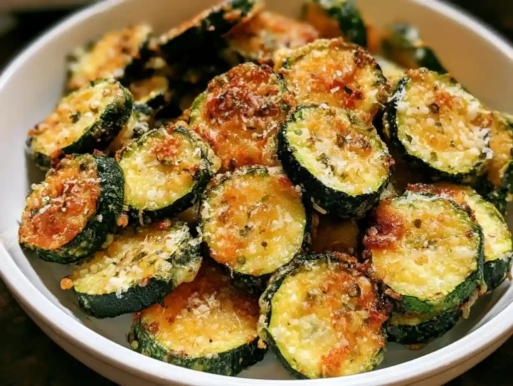 Crunchy Garlic Parmesan Roasted Zucchini
