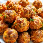 Keto Rotel Sausage Balls with Cream Cheese
