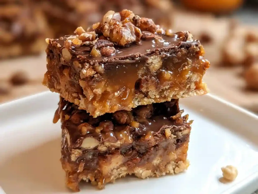 Keto Salted Caramel Magic Bars