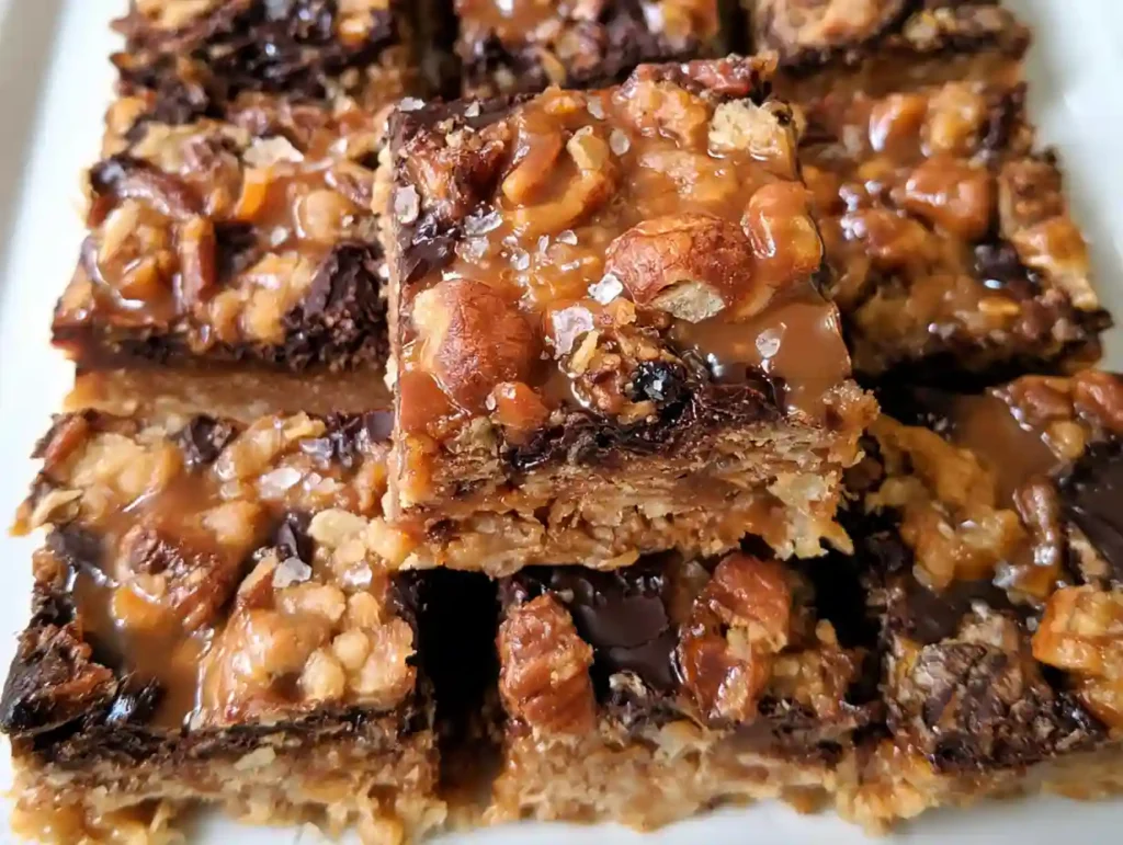 Keto Salted Caramel Magic Bars